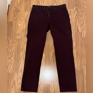 Michael Strahan Burgundy Chinos